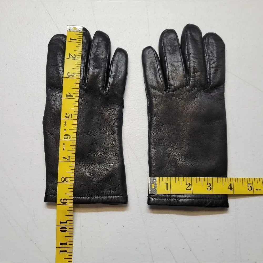 Preston & York Black Leather Driving Gloves